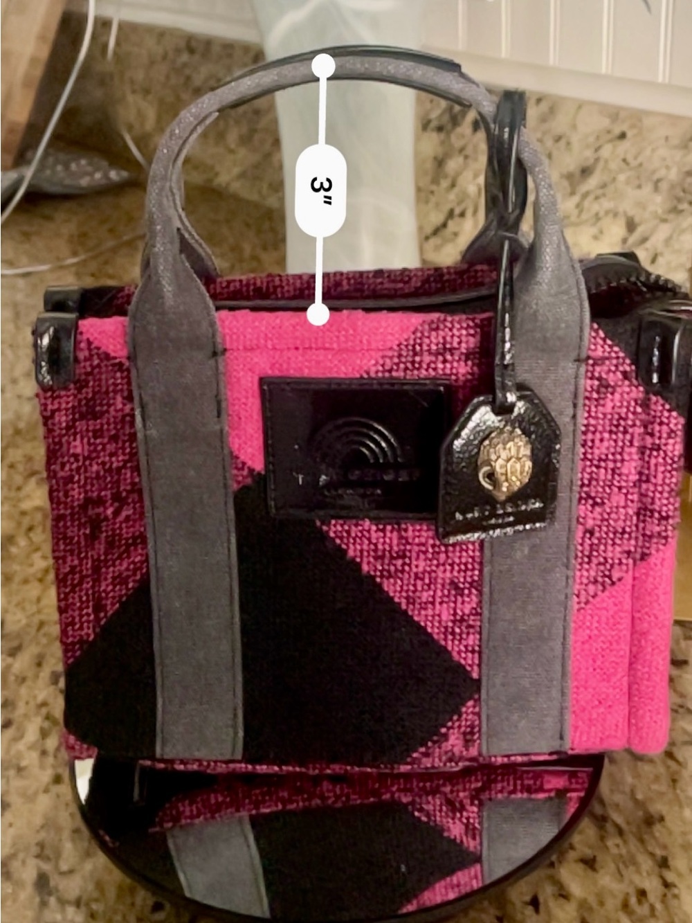 EUC Kurt Geiger London Extra Small Southbank Tweed Tote - Picture 13 of 14